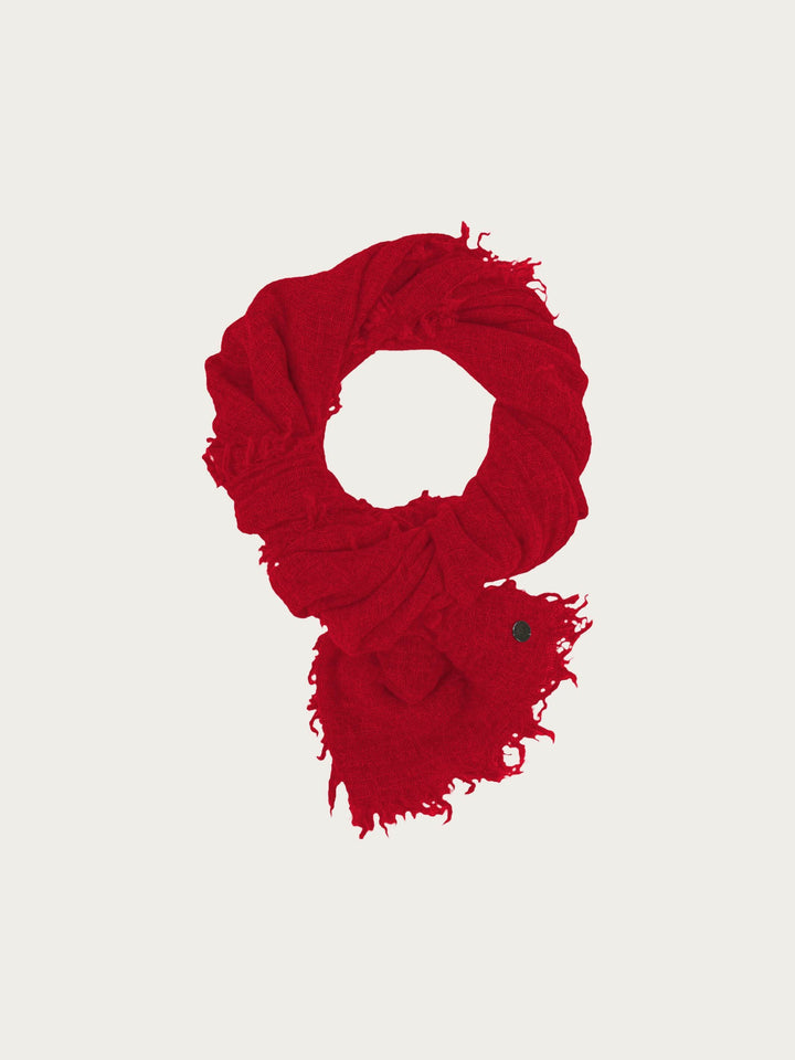 Einfarbige Wollstola mit Fransen