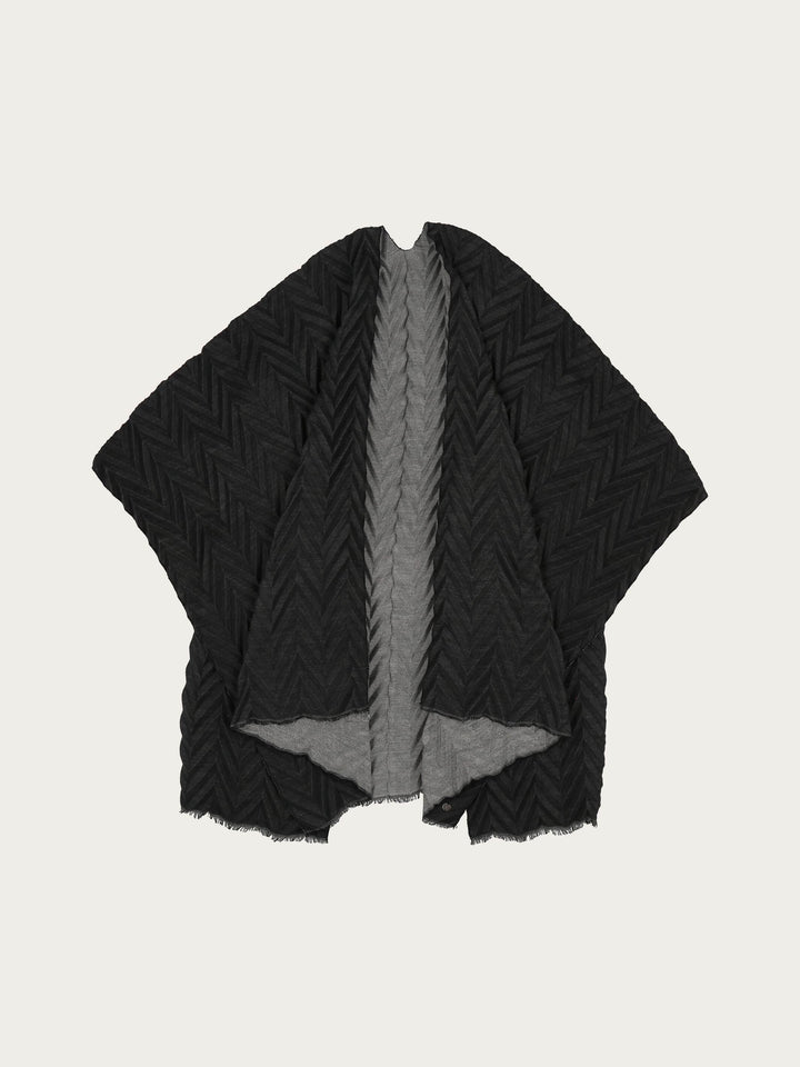 Plissierter Damen Poncho