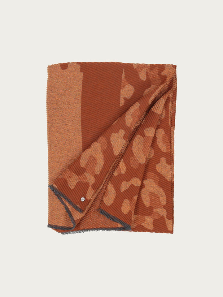 Plissee-Schal mit Animal-Design