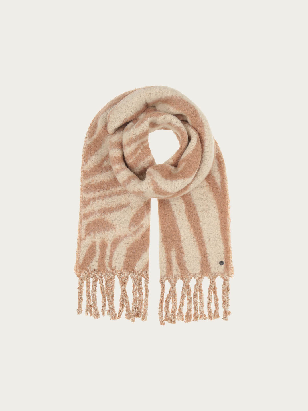 Flauschiger XL-Schal mit Zebra-Design in Wollmischung