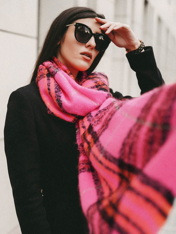 Cashmink-Stola mit FRAAS Plaid Karo