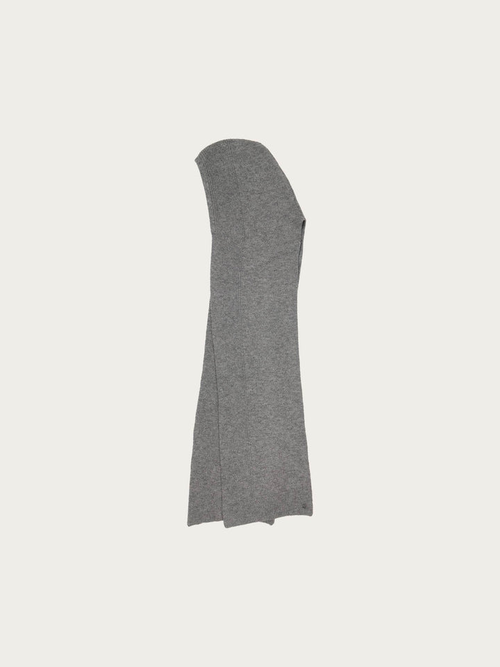 Sustainability Edition - Gerippter Strick-Kapuzenschal in Wollmischung