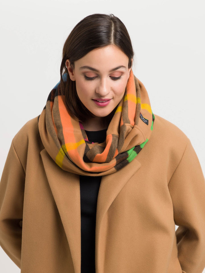 Schmaler Cashmink-Loop mit FRAAS Plaid Karo