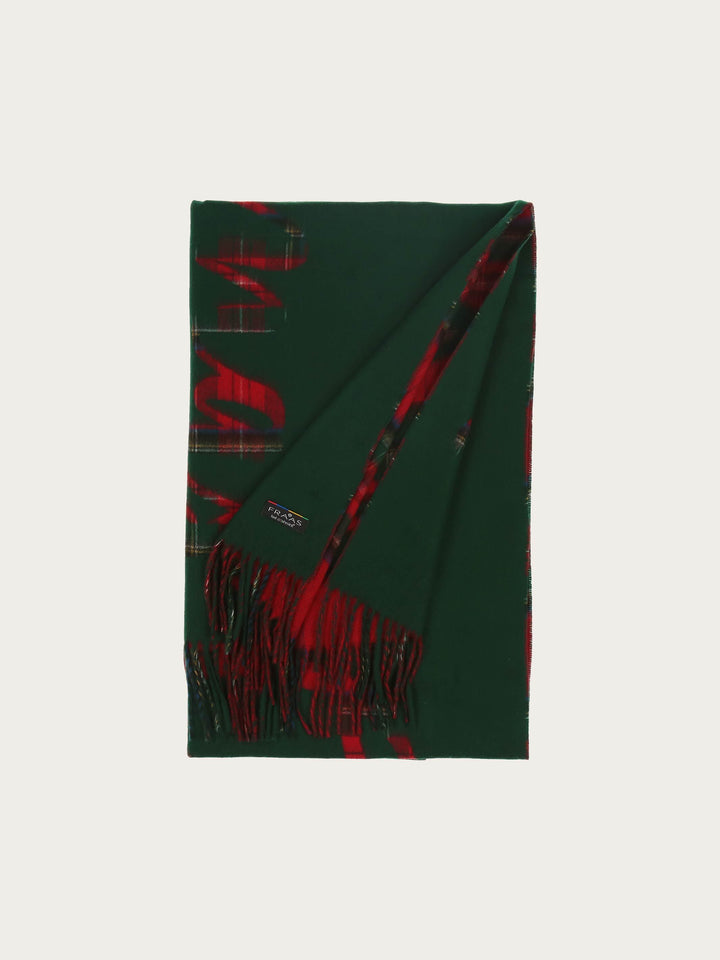 Cashmink-Schal MERRY CHRISTMAS mit weihnachtlichem Karo-Design