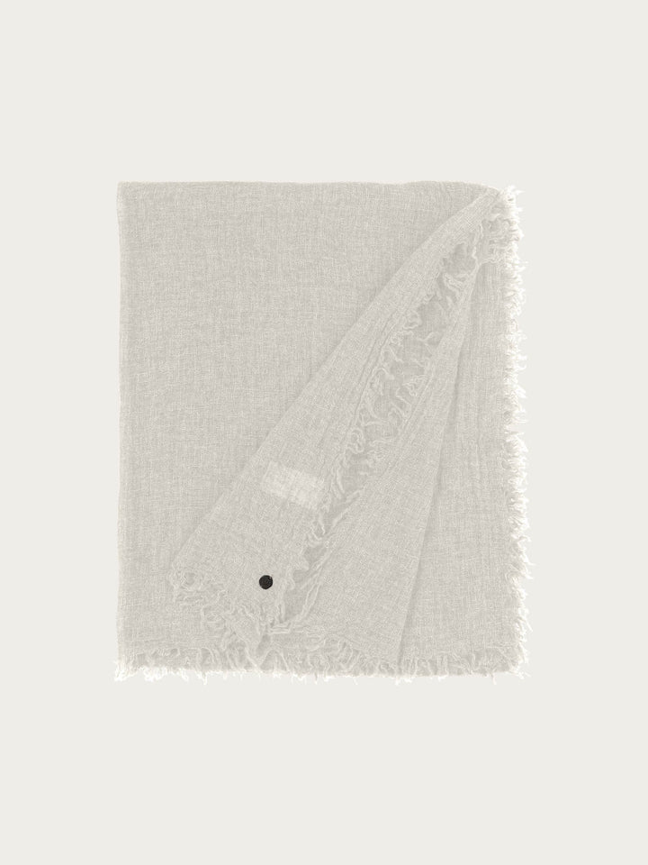 Einfarbige Wollstola mit Fransen