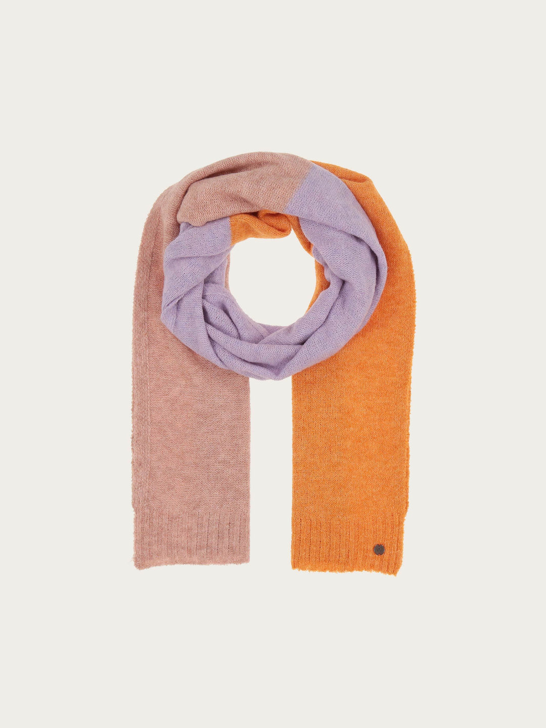 Gestrickter Schal mit Blockstreifen