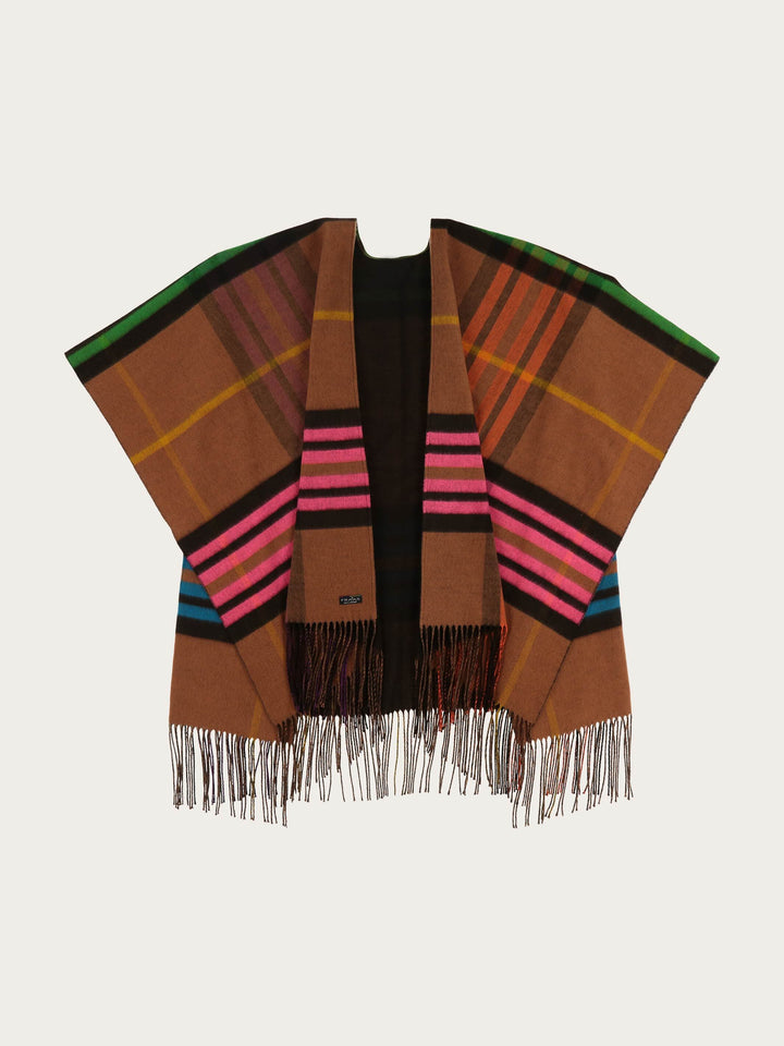 Wendbarer Poncho FRAAS Plaid Karo / Uni
