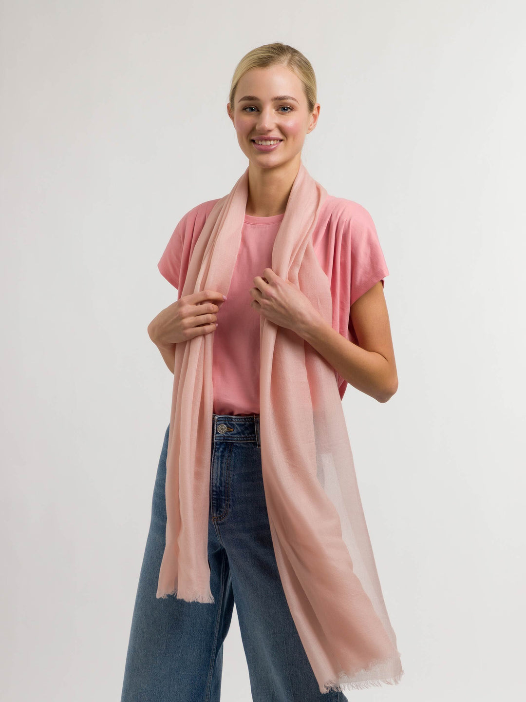 Zarte einfarbige Pashmina aus reinem Kaschmir