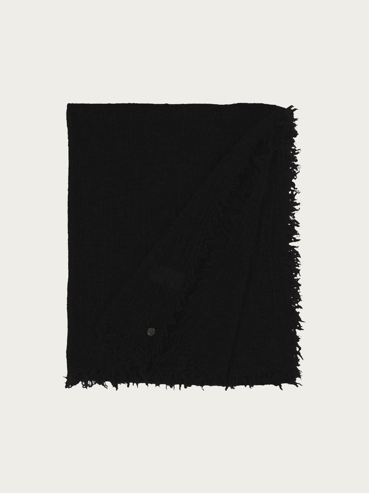 Einfarbige Wollstola mit Fransen