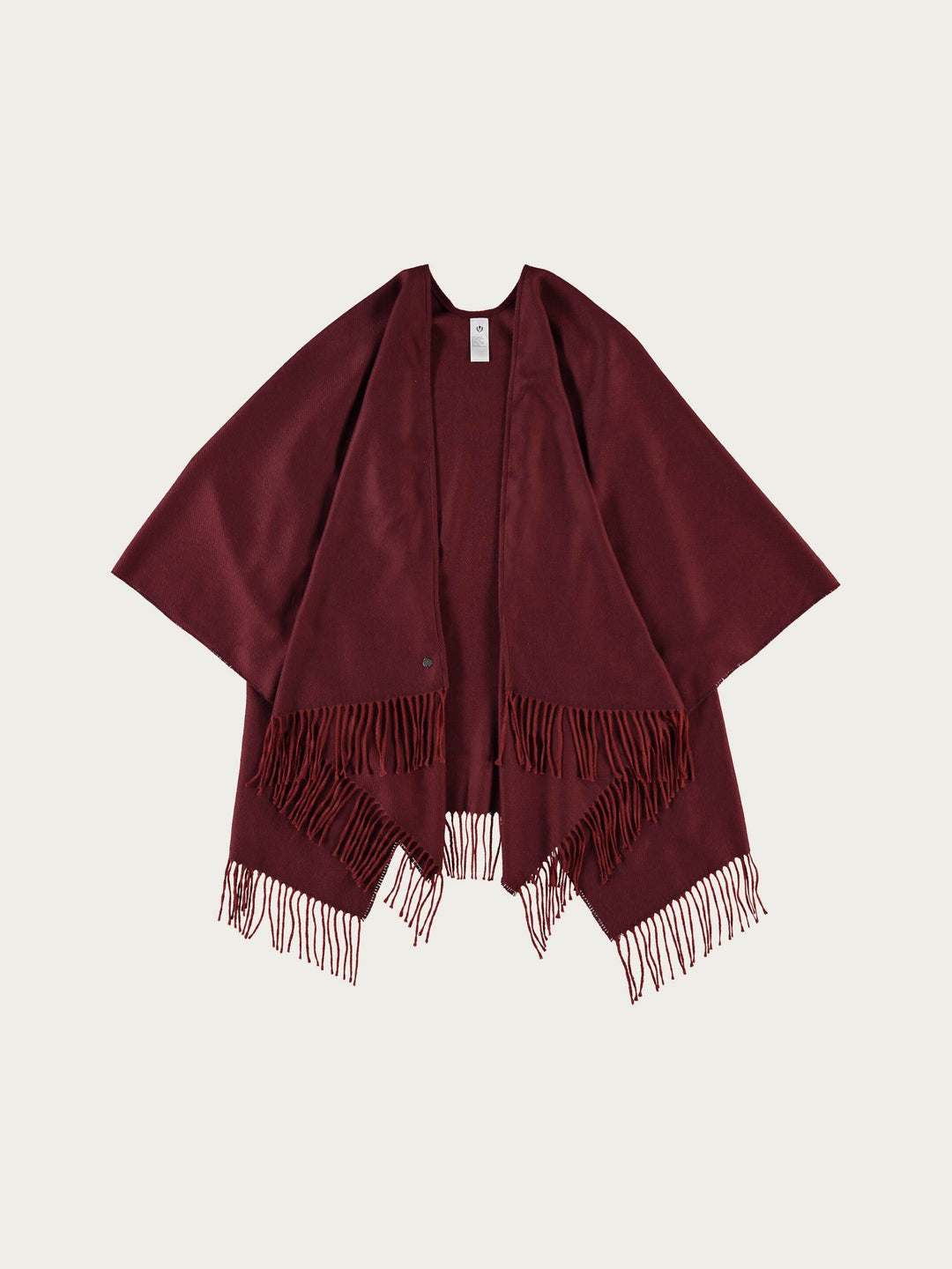 Einfarbiger Poncho aus reinem Polyacryl
