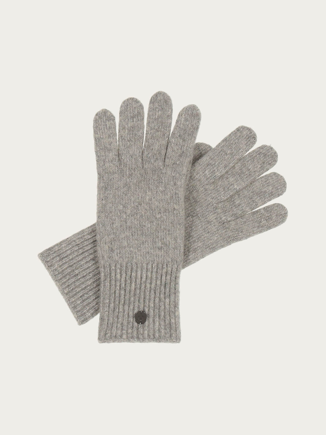 Einfarbige Strickhandschuhe in Wollmischung