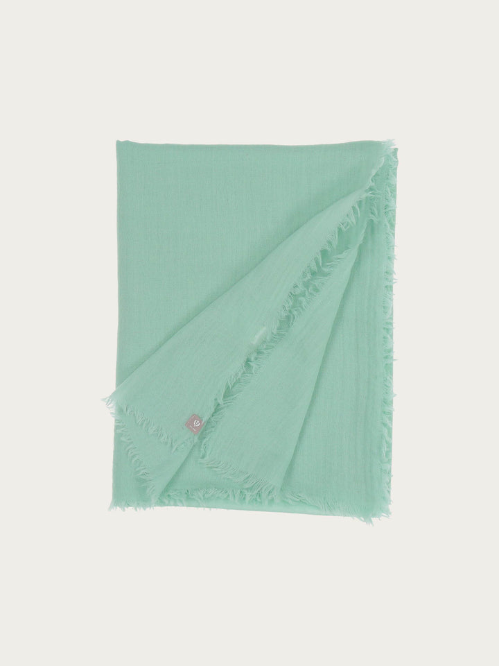 Einfarbige Stola in Seide-Wolle-Mischung