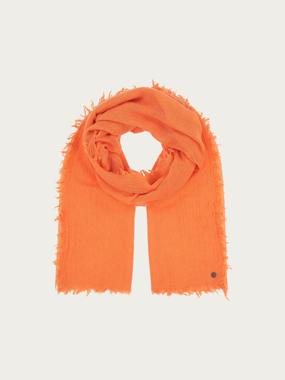 Einfarbige Wollstola mit Fransen