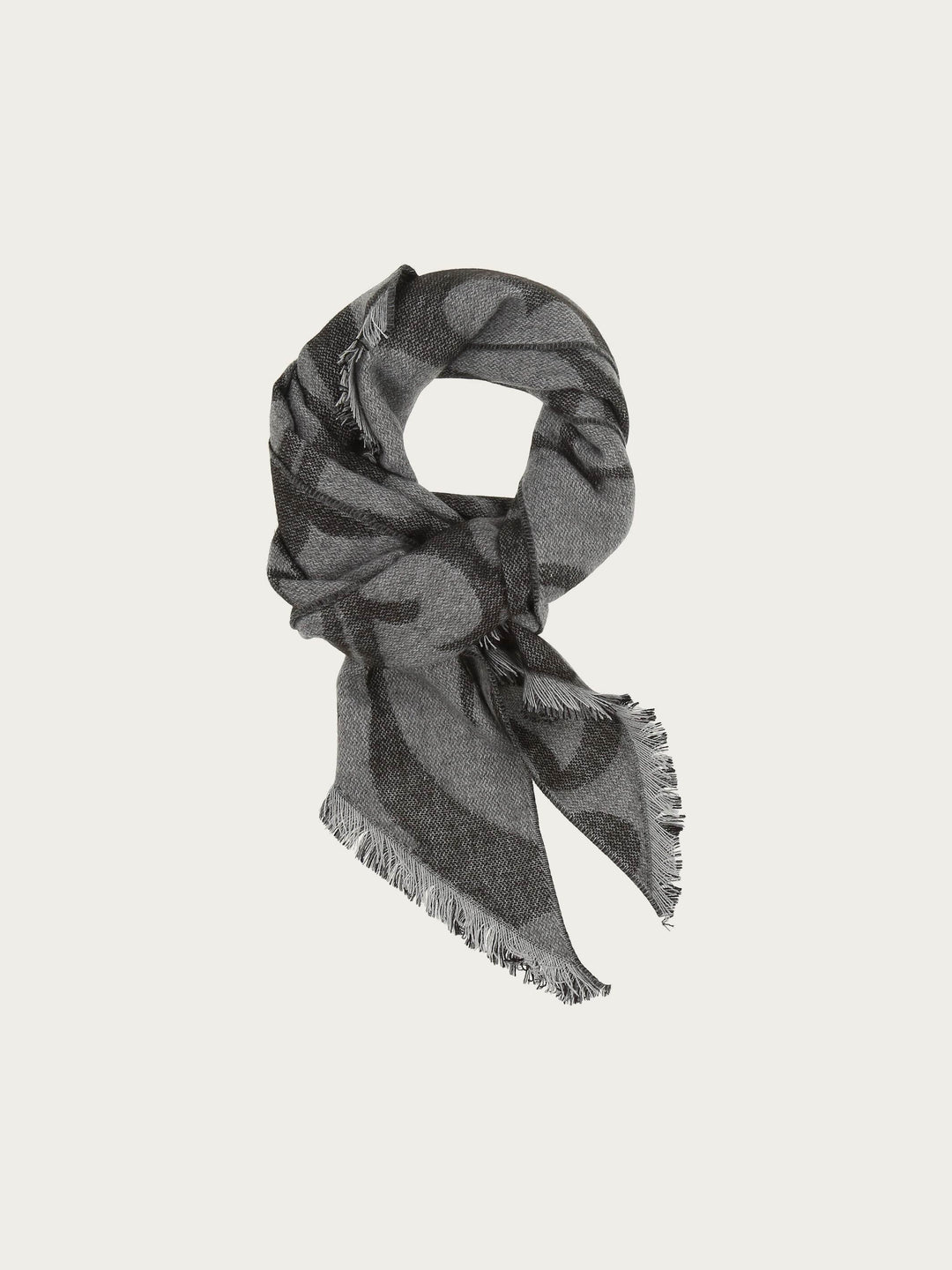 Cashmink-Schal mit Ranken-Design und Bias Cut