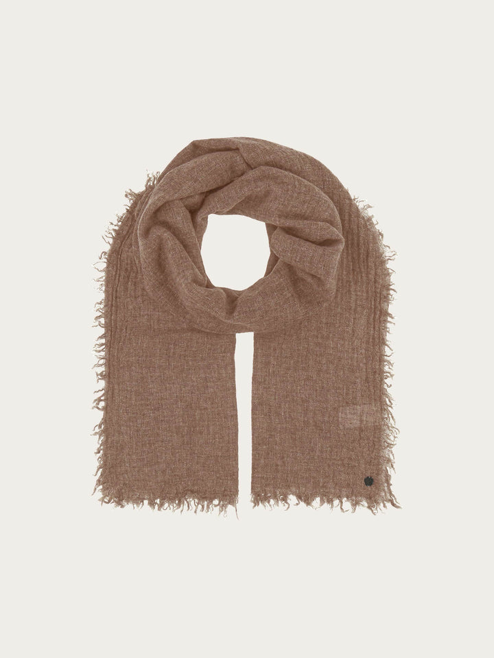 Einfarbige Wollstola mit Fransen