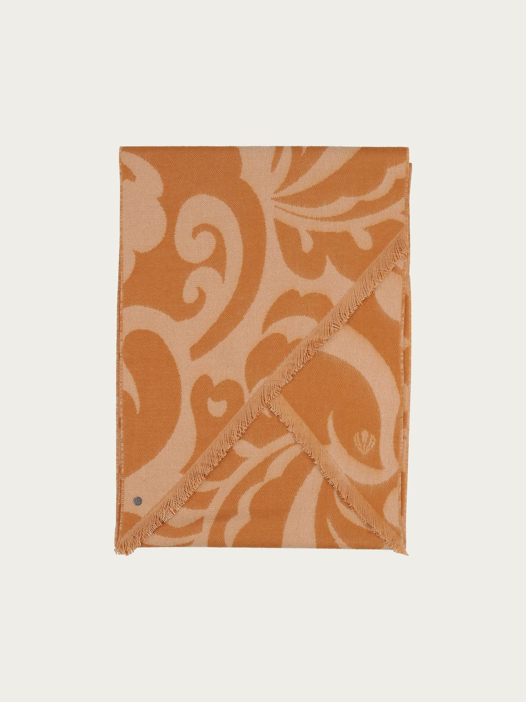 Cashmink-Schal mit Ranken-Design und Bias Cut