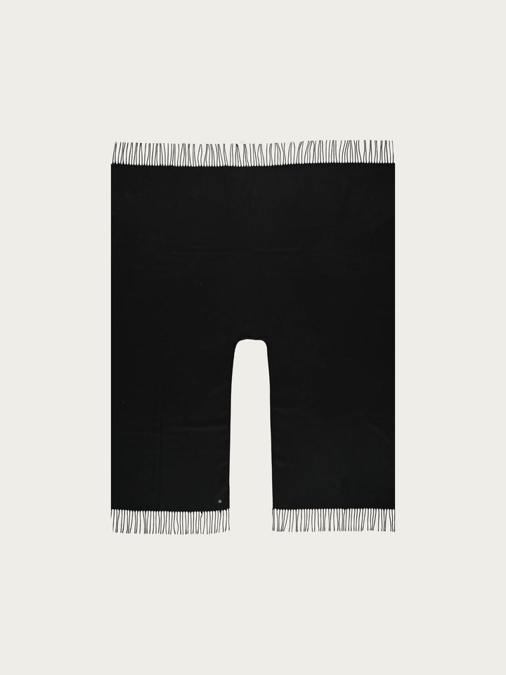 Einfarbiger Poncho aus reinem Polyacryl