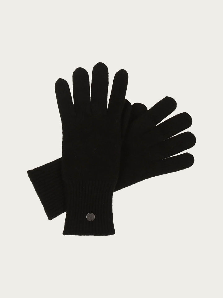 Einfarbige Strickhandschuhe in Wollmischung