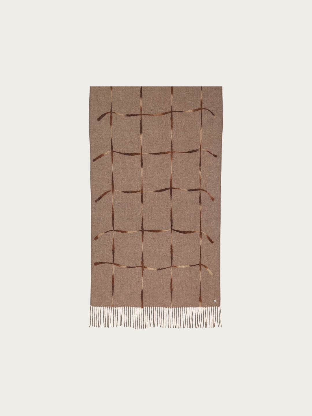 Cashmink-Stola mit Window Pane Karo