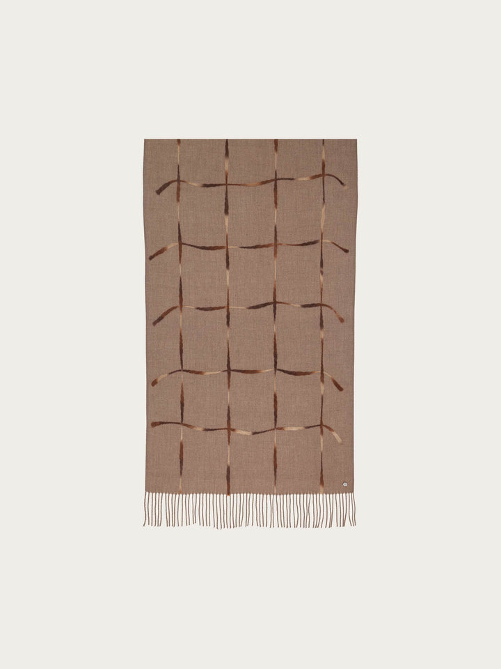 Cashmink-Stola mit Window Pane Karo