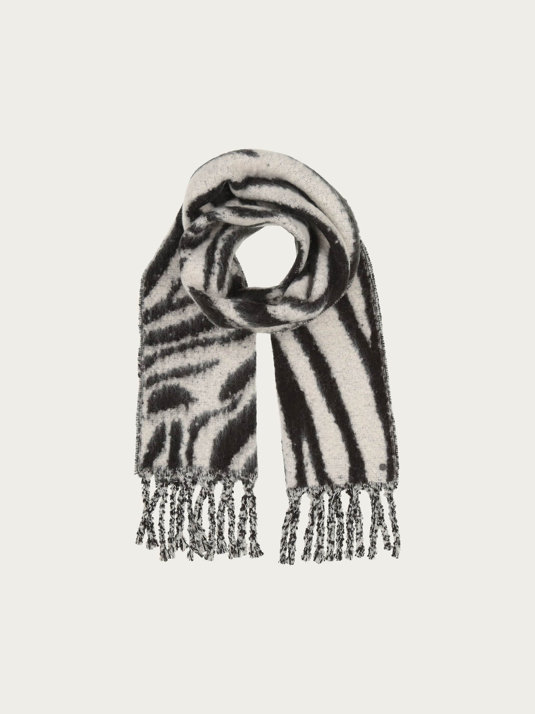 Flauschiger XL-Schal mit Zebra-Design in Wollmischung