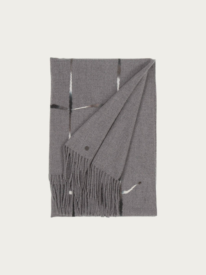 Cashmink-Stola mit Window Pane Karo