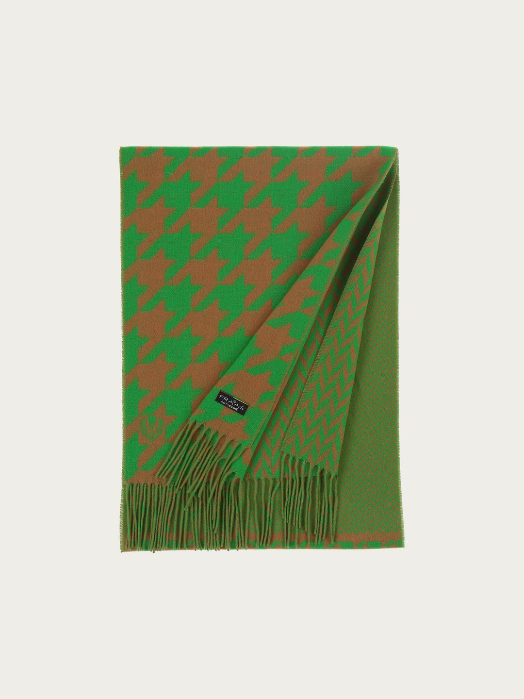 Cashmink-Schal mit Hahnentritt-Mix