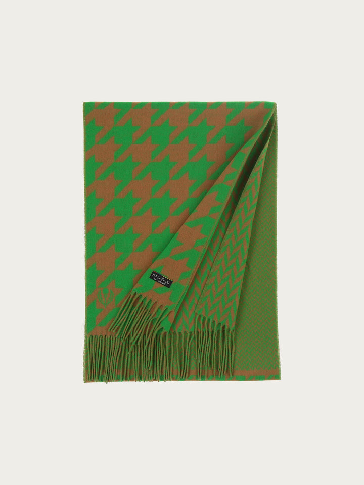 Cashmink-Schal mit Hahnentritt-Mix