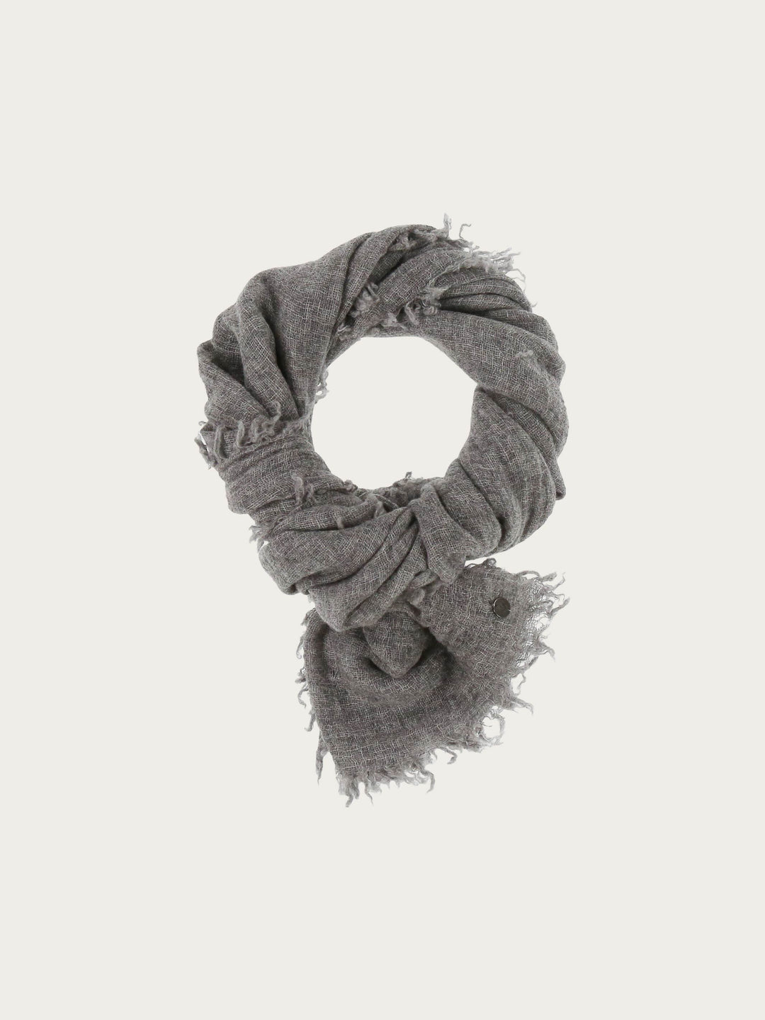 Einfarbige Wollstola mit Fransen