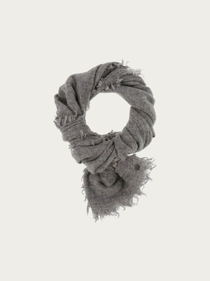 Einfarbige Wollstola mit Fransen