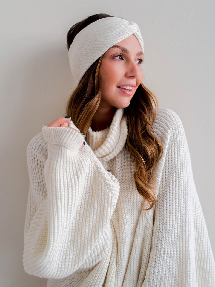 Strickstirnband aus reinem Kaschmir