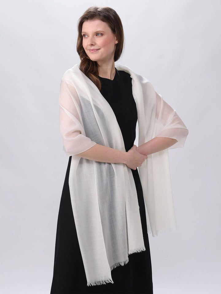 Zarte einfarbige Pashmina aus reinem Kaschmir