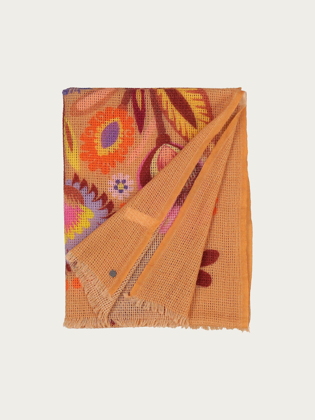 Geblümte Stola mit Lochmuster