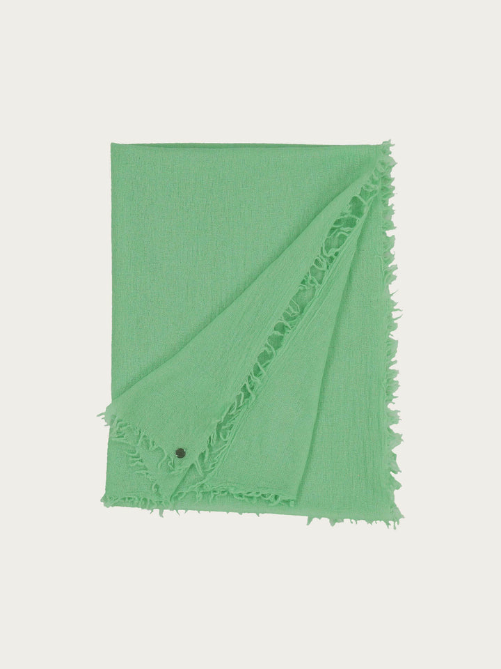 Einfarbige Wollstola mit Fransen