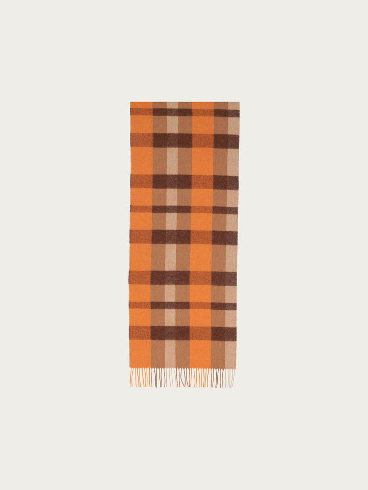 Sustainability Edition - Schal mit Box-Karo in Wollmischung