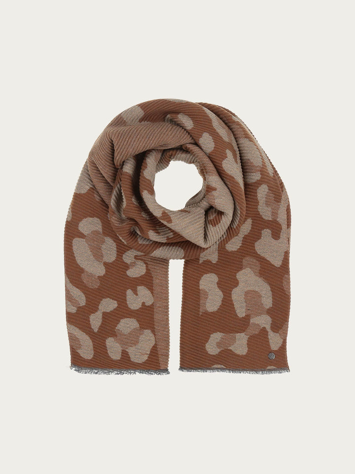 Plissee-Schal mit Animal-Design