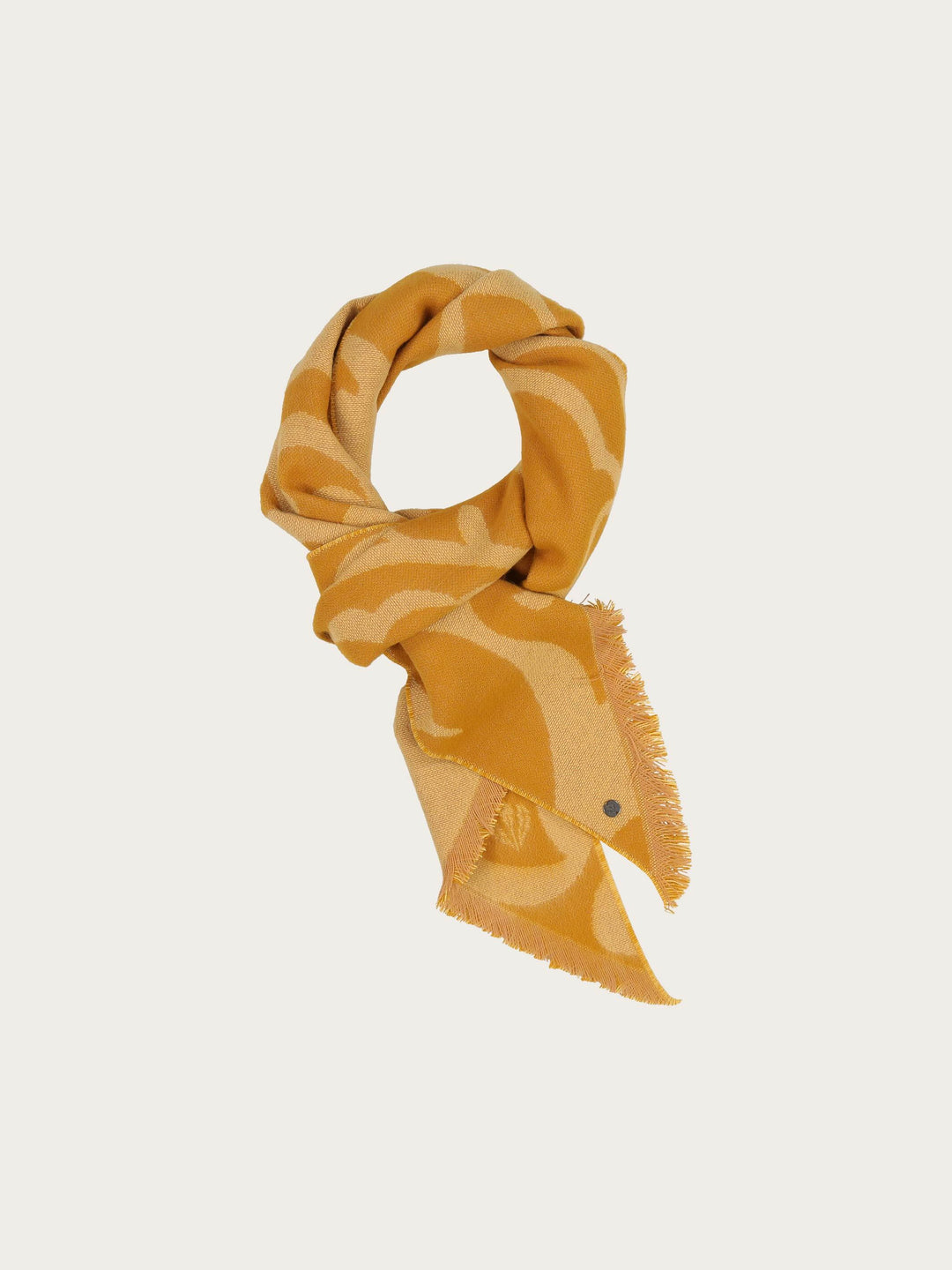 Cashmink-Schal mit Ranken-Design und Bias Cut