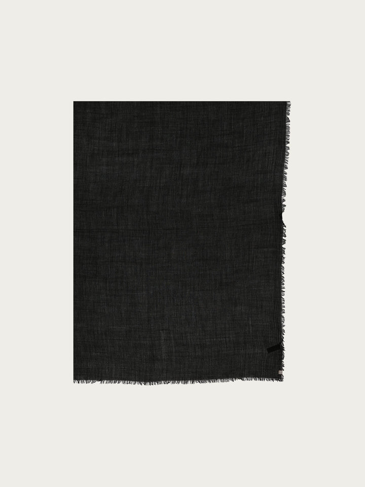 Einfarbige Stola in Seide-Wolle-Mischung