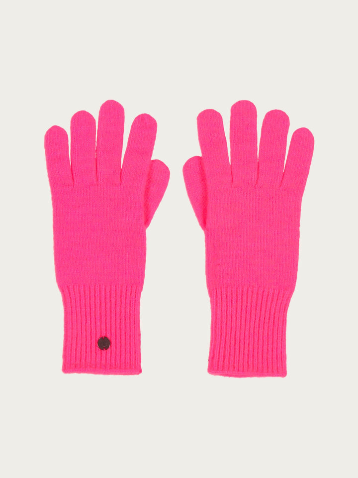 Einfarbige Strickhandschuhe in Wollmischung
