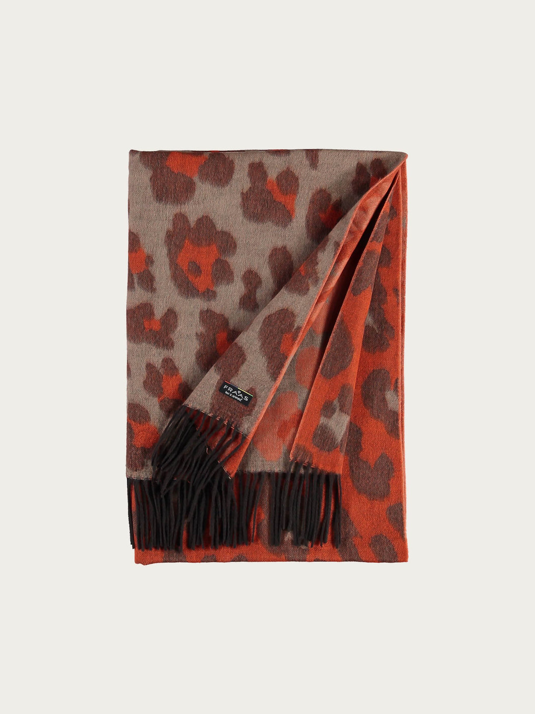 Zweifarbiger Cashmink-Schal mit Leo-Design