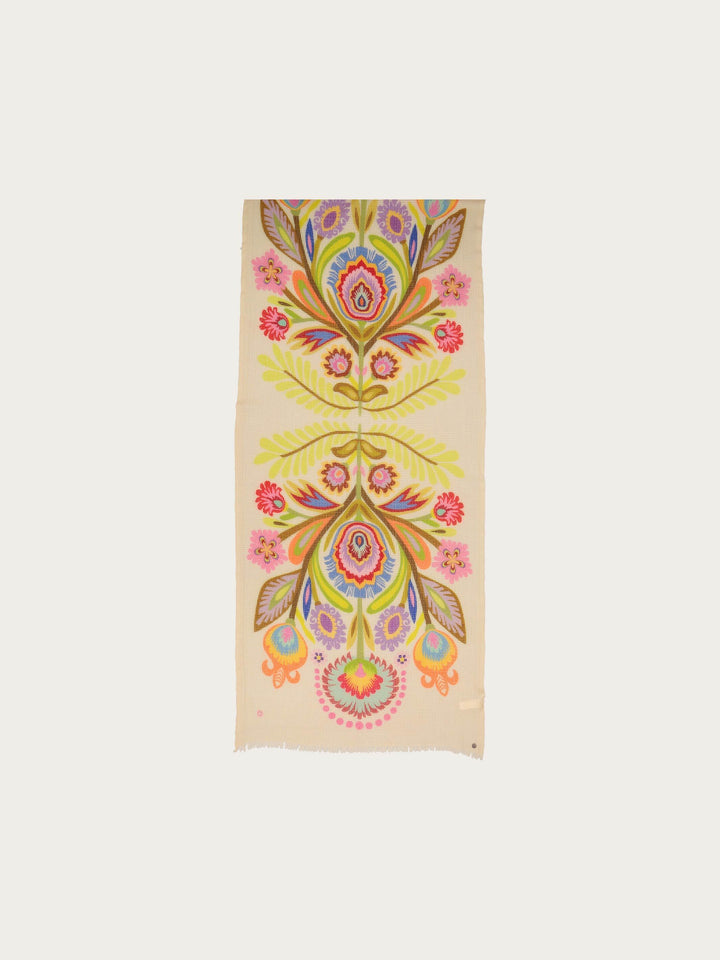 Geblümte Stola mit Lochmuster