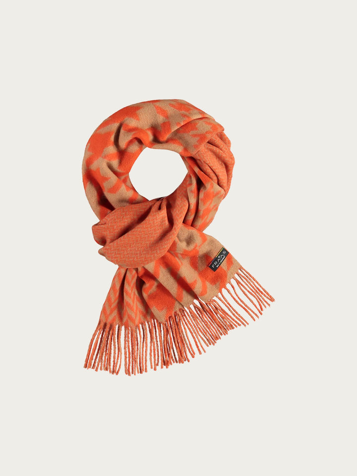 Cashmink-Schal mit Hahnentritt-Mix