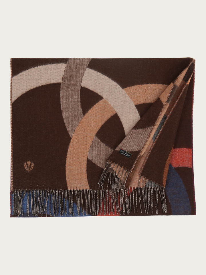 Cashmink-Schal mit XL-Kreisen