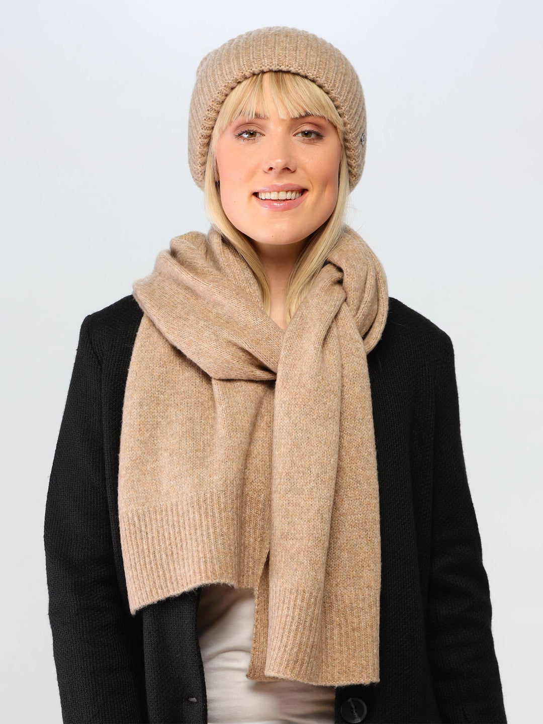 Strickmütze in Wollmischung