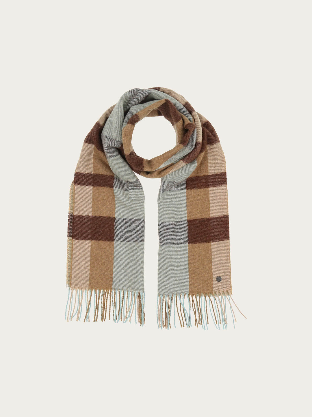 Sustainability Edition - Schal mit Box-Karo in Wollmischung