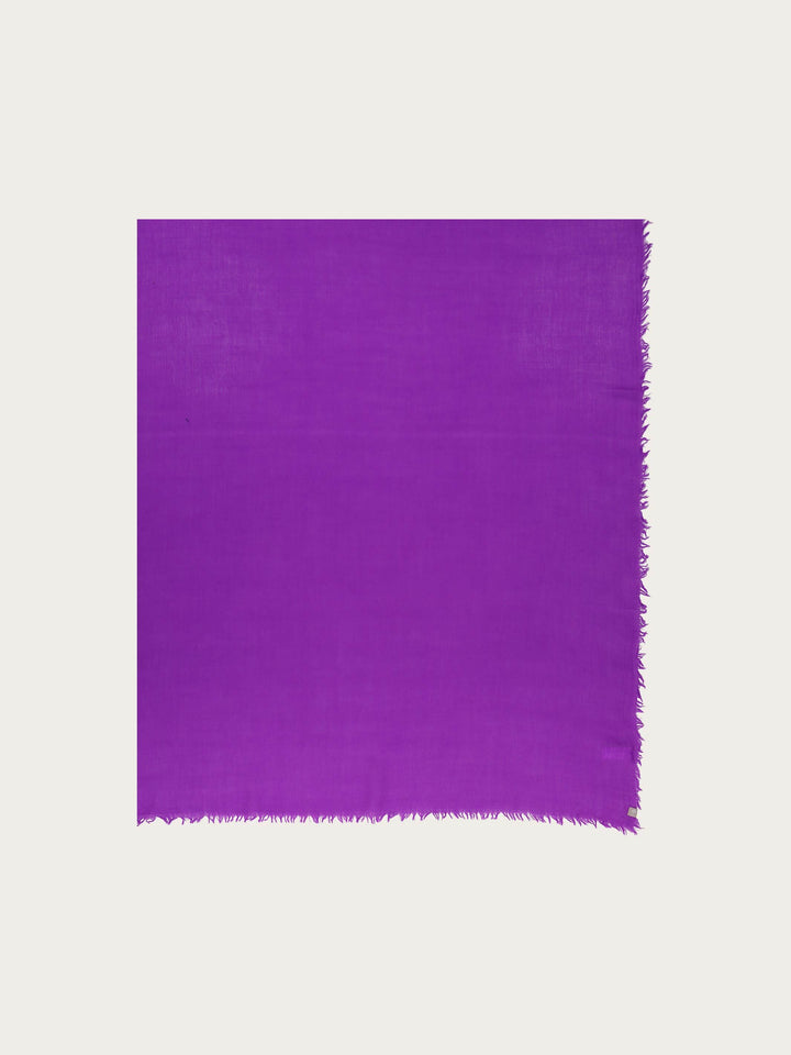 Einfarbige Stola in Seide-Wolle-Mischung