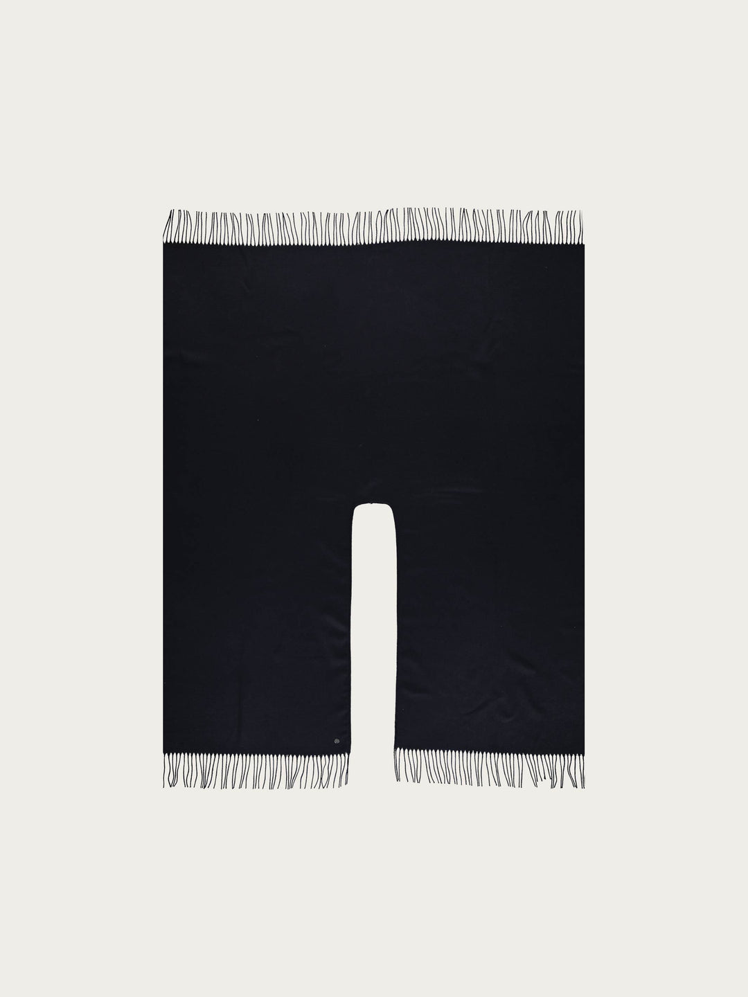 Einfarbiger Poncho aus reinem Polyacryl