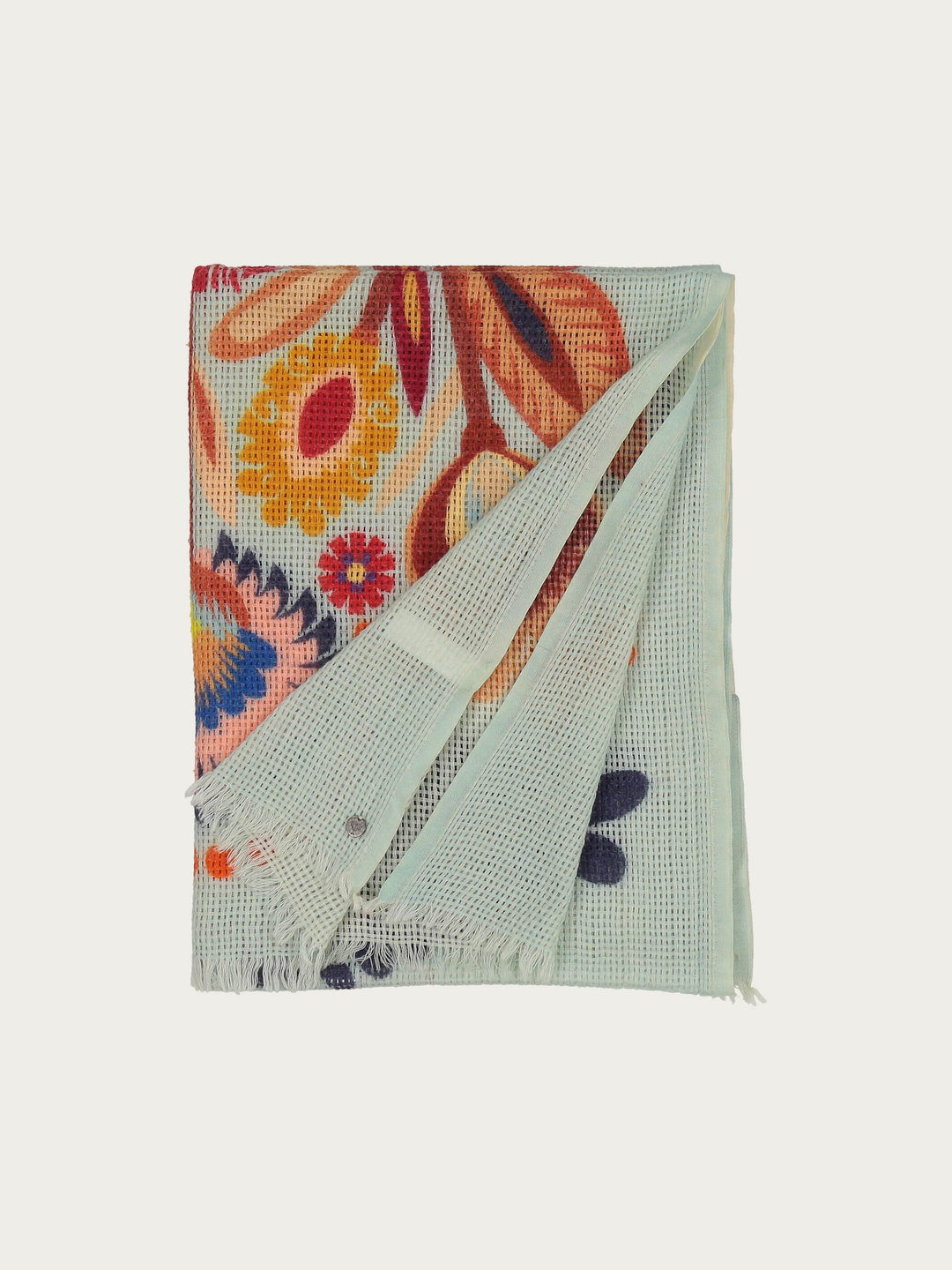 Geblümte Stola mit Lochmuster