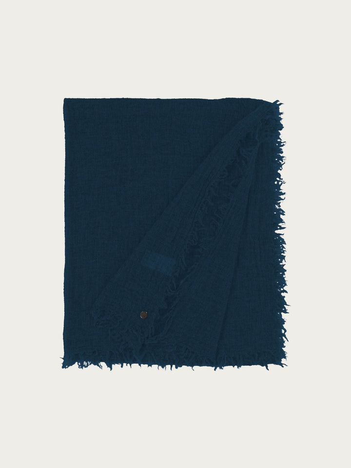 Einfarbige Wollstola mit Fransen