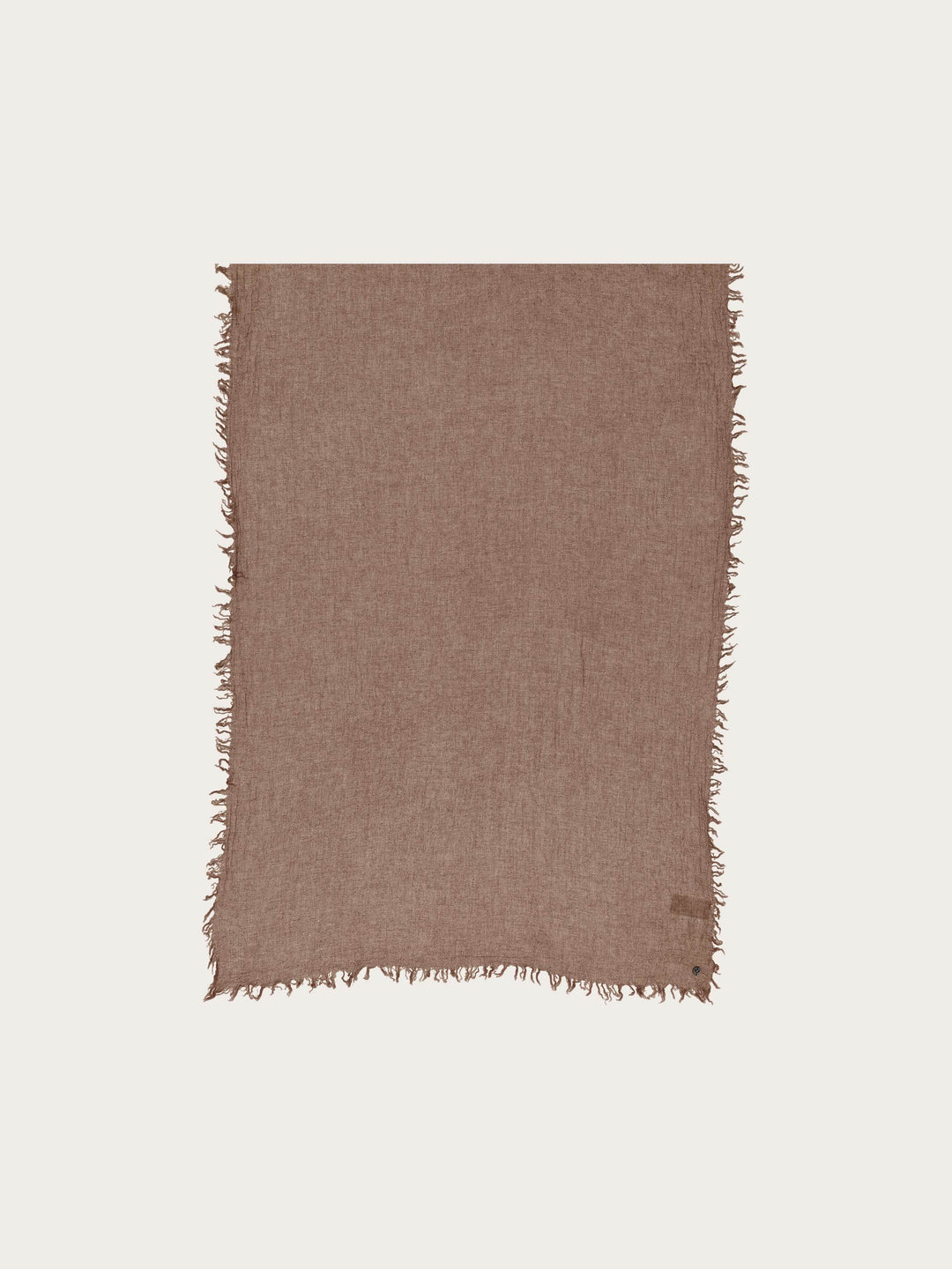 Einfarbige Wollstola mit Fransen